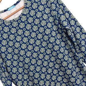 J. McLaughlin‎ Women's XL Catalina Cloth Top Geometric Travel Preppy Minimalist